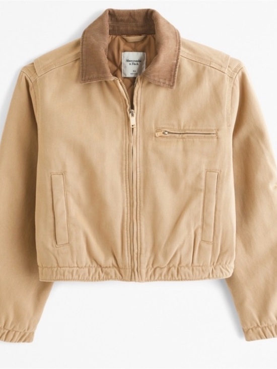 Abercrombie & Fitch Jackets & Blazers - Abercrombie & Fitch Cropped Twill Workwear Jacket